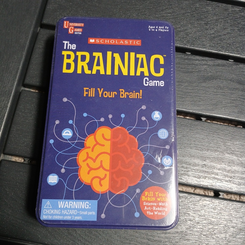 Scholastic The Brainiac Game Fill Brain With Science Math Art Reading World RB‎